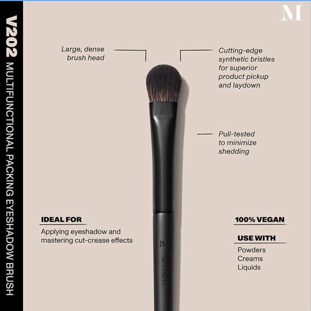 Morphe Vegan Soft Synthetic Flat Multifunctional Eyeshadow Makeup Brush #v202
